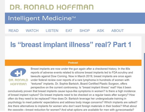 article "is breast implant illness real?"