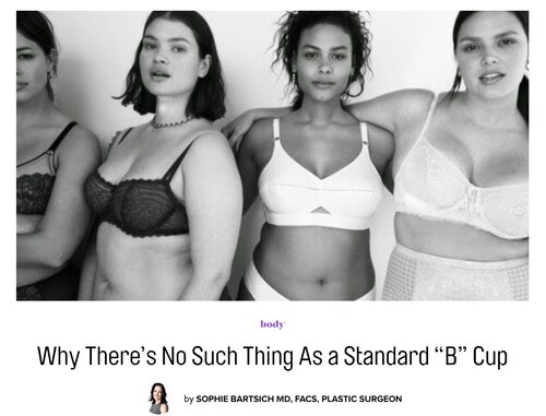 women in underwear for an article on no such thing as standard b-cup