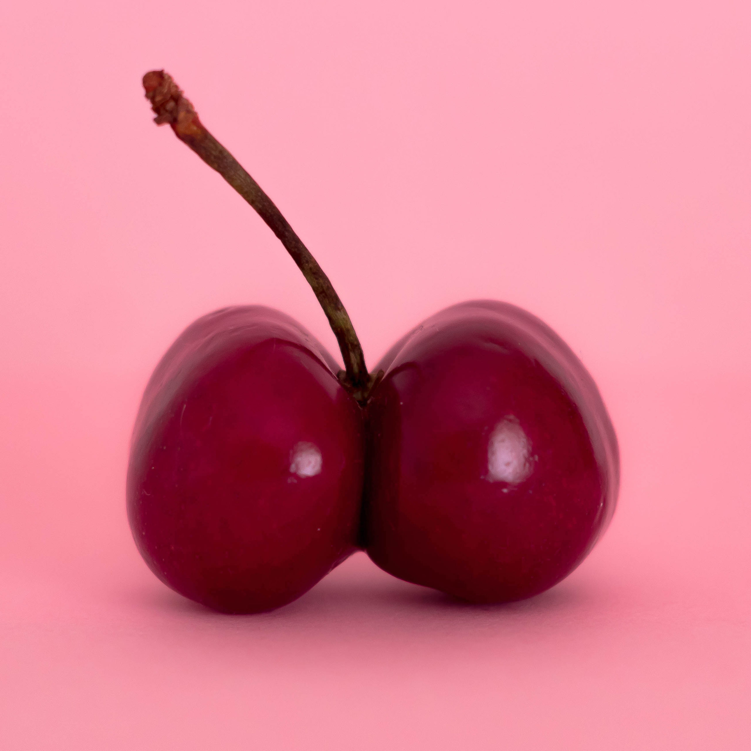 a cherry with two sections