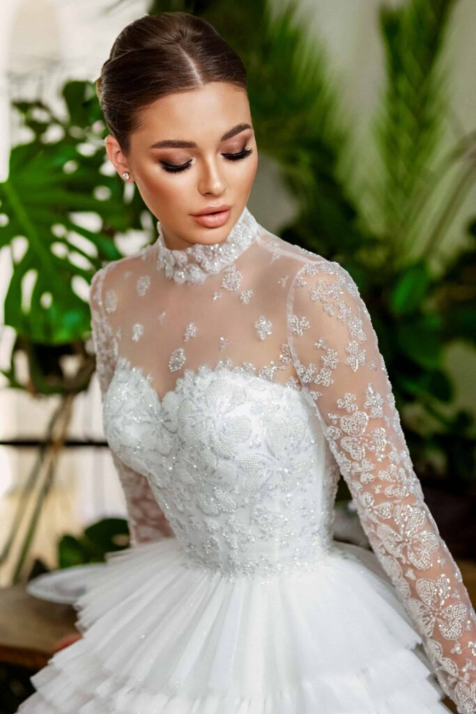Woman in a bridal gown